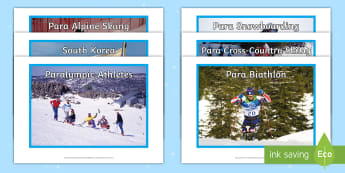 Winter Paralympics 2018 Photo Pack - sporting events, south korea, sEN, language development, visual prompts, olympic games, pyeongchang