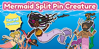 Mermaid Split Pin Creature | Twinkl