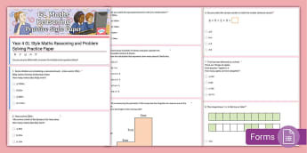 Year 4 Maths Reasoning and Problem Solving GL Style Practice Paper