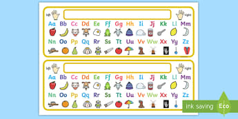 Alphabet Strips - English Resource - Twinkl