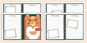 Diary Inskrywing Diary Writing Templates | twinkl.co.uk