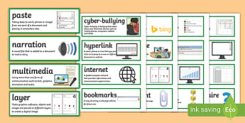 ICT Definition Word Cards