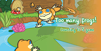 Too Many Frogs: Interactive Counting To 5 Game