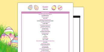 Easter Book List - EYFS, Early years, stories, non-fiction, Easter, festival, Christianity