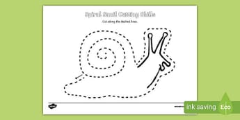 Snake (Spirals): Scissor Skills  Printable Cut and Pastes, Skills