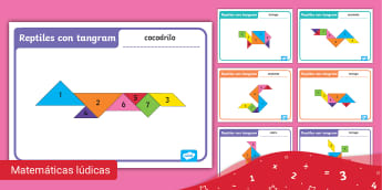 Tangram - figuras de reptiles