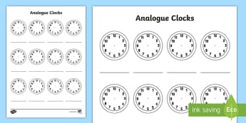 blank clock faces worksheets k 2 math teaching resources