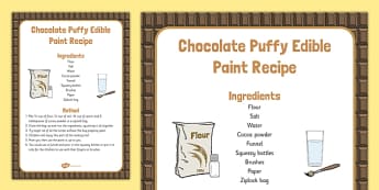 Chocolate Puffy Edible Paint Recipe - Easter, Messy play, chocolate, puffy, edible, paint, recipe