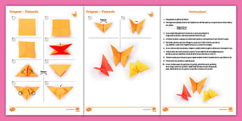 Fluture origami – activitate practică | Twinkl România
