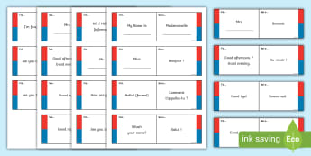 French Greetings and Goodbyes | Meet and Greet Loop Cards