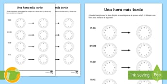 Ficha De Actividad Convertir La Hora Teacher Made