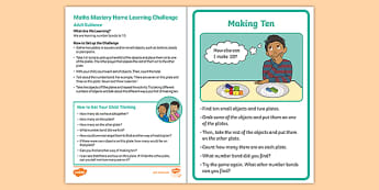 Maths Mastery Number Bonds to 10 Home Learning Challenge