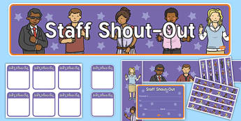 Staff Shout Out Cards Printable Resource For Teachers