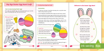 Easter Egg Hunt Craft | Dip Dye Egg Activity