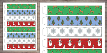 Christmas Patterns Name Tags