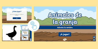 Animales de la granja- Adivina la sombra - Juego Interactivo