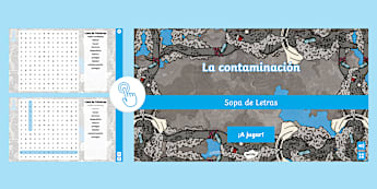Sopa de letras interactiva: La contaminación