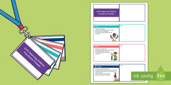 EYFS Observing Children Practitioner Prompts Lanyard-Sized Cards