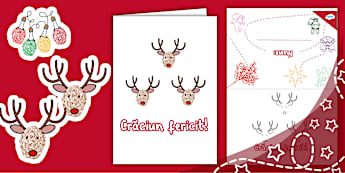 Șabloane pentru felicitări de Crăciun Amprentare