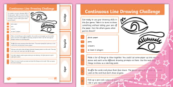 Continuous Line Drawing Challenge - Parents - Art Activities