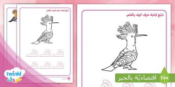 صمم الهدهد و تتبع حرف الهاء بالقلم
Learn Arabic Phonics and Letters: A Fun and Engaging Guide for Kids