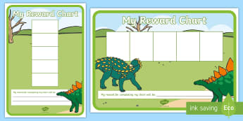Dinosaur 5-Frame Sticker Reward Charts - Early Years, Foundation, KS1, Stamps, Incentives, Good Behaviour, Behaviour Chart, Counting, Number,