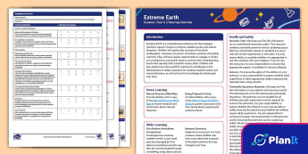 Year 6 Science - PlanIt - Extreme Earth Lesson Plans