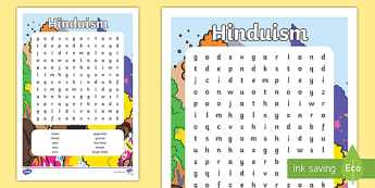 Hinduism Word Search | Hinduism Vocabulary for Kids