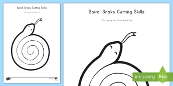 Spiral Snake Cutting Skills Activity