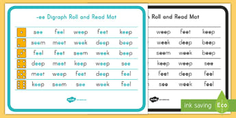 -ee Digraph Roll and Read Mat