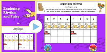 Rhythm and Pulse Lesson Teaching Flipchart - rhythm, pulse, teach