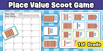 First Grade Two-Digit Place Value Scoot Game