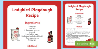 Ladybird Playdough Recipe - red, black, ladybird, pipe cleaner, googly eyes