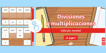 Juego: Divisiones y multiplicaciones | Cálculo mental