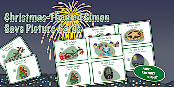 Christmas-Themed Simon Says Picture Cards