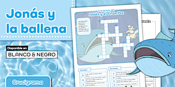Crucigrama de Jonás y el gran pez | Recursos Twinkl
