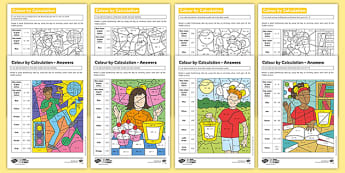 BBC Children in Need - Colour by Calculation - KS2 Maths Activity