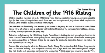 1916 Rising History • Twinkl.ca