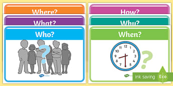 Who What Where When Why and How Prompt Posters - Reading, reading prompt, who, what ,where, when, guided reading, reading question, reading questions, parent, parents, reading comprehension, guided reading questions