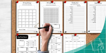 Personalise your own Fitness Tracking Pack | Blank Template