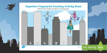 Fingerprint Counting Worksheets | twinkl.co.uk