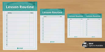 Lesson Routine Poster | Beyond