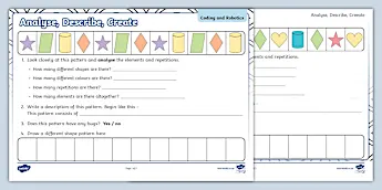 grade 2 robotics and coding pattern recognition Images... Robotics Lessons | twinkl.com.au