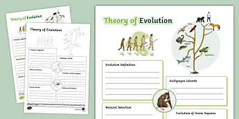 Evolution Chart.pdf Theory of Evolution Chart | Twinkl