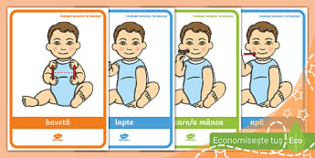 Limbajul semnelor la bebeluși: La masă – Planșe