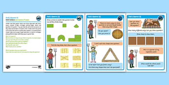 find and name a quarter new 2014 curriculum maths