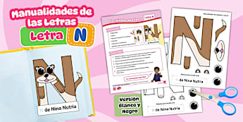Manualidad Letra N Mayúscula | Actividad de Motricidad Fina