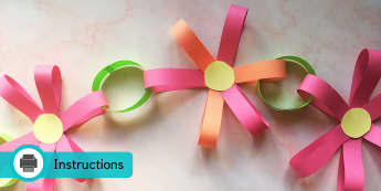 Spring Flowers Paper Chain | Signs of Spring Activities