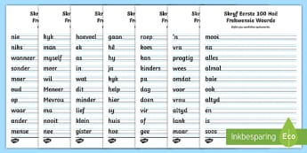 Handskrif - Skryf & Handskrif - Huistaal - Graad 2 - Suid Afrika