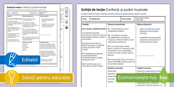 Confecții și jucării: Jucării muzicale – Schiță de lecție